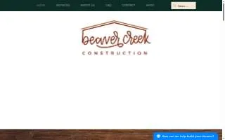 Beaver Creek Construction LLC website