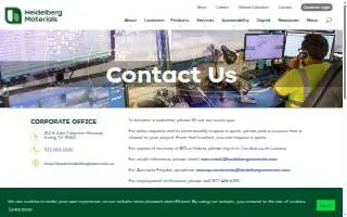 Heidelberg Materials, Aggregates of Gaston website