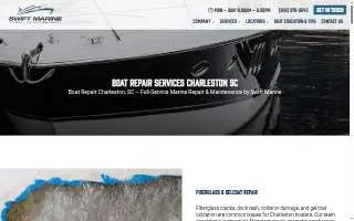 Swift Marine Yacht Management & Boat Detailing website