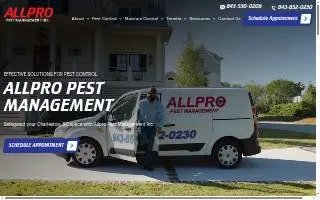 Allpro Pest Management Inc. website