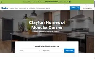 Clayton Homes of Moncks Corner website
