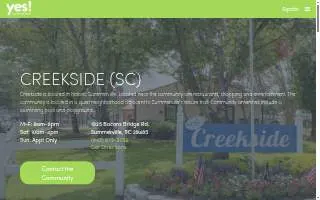 Creekside of Summerville website