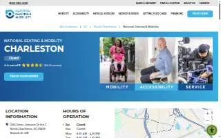 National Seating & Mobility of North Charleston website