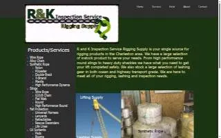 R&K Inspection Service and Rigging Supply website