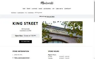 Madewell of Charleston website