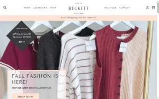 Beckett Boutique website