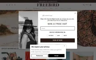 Freebird Stores - King Street website
