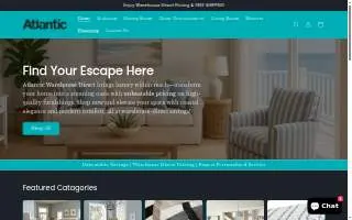 Atlantic Bedding and Furniture Retail Warehouse website