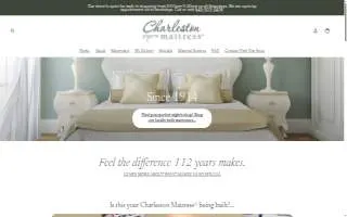 Charleston Mattress website