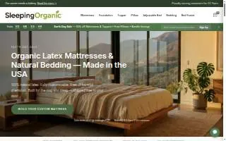 Sleeping Organic website