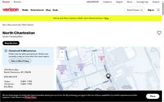 Verizon of North Charleston website