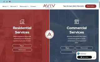 AVIV Appliance Pros website