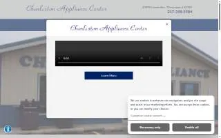 Charleston Appliance Center website
