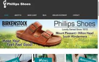 Phillips Shoes of Charleston website