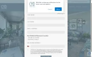 CHD Interiors website