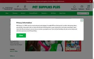Pet Supplies Plus Goose Creek website