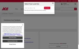 Charleston Ace Hardware website