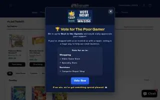 The Poor Gamer website