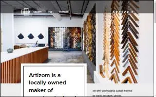 Artizom Frame & Gallery website