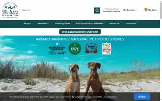 The Wild Pet Nutrition of Charleston website