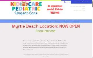 Kid Care Pediatric Urgent Care of Conway website