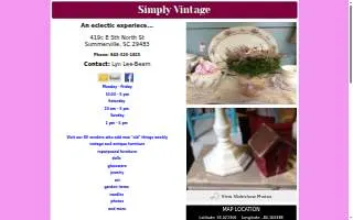 Simply Vintage website