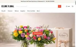 Eclore Floral website