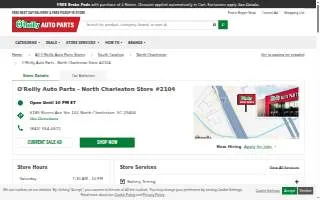 O'Reilly Auto Parts of North Charleston website