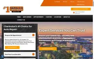 Gerald's Tires & Brakes website