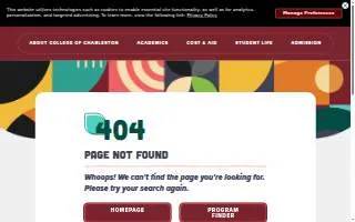Tate Center - College of Charleston website