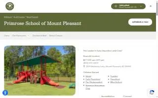 Primrose School of Mount Pleasant website