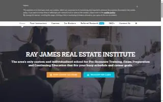 Ray James Real Estate School website