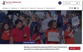 Faith Christian School and Preschool website