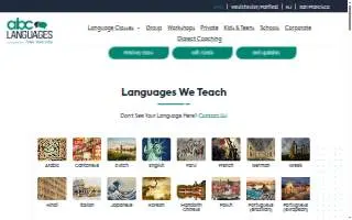 ABC Languages website
