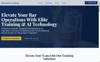 Bartenders Academy website