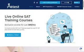 Attest - SAT & ACT Preparation website