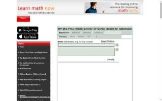 eMath Tutoring website