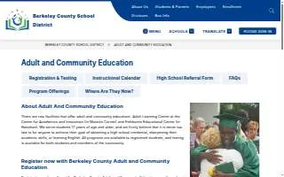 Berkeley County Adult Education website