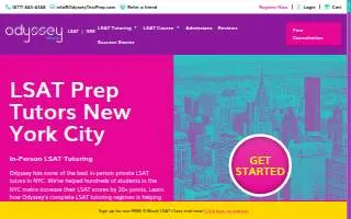 Odyssey LSAT Tutoring of New York website