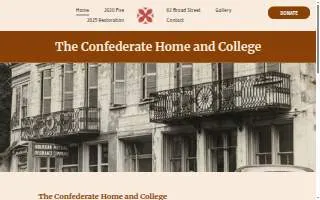 Confederate Home & College website