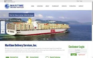 Maritime Delivery Services website