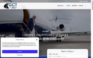 GCT - Chauffeured Services website