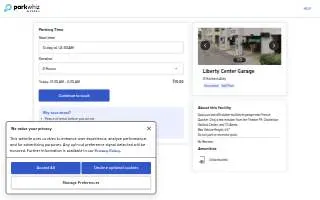 Liberty Center Garage website
