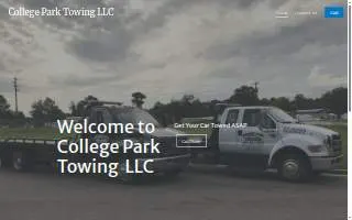 College Park Towing website