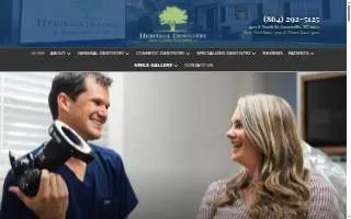 Heritage Dentistry - Greenville website