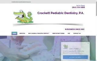 Crockett Pediatric Dentistry website