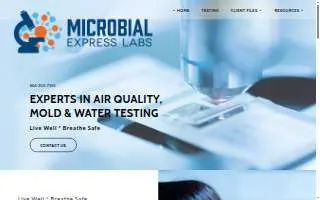 Microbial Express Labs website