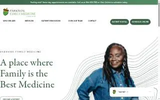 Parkside Family Medicine of Spartanburg website