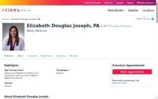 Elizabeth Douglas Joseph, PA website