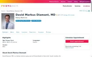 David Markus Diamant, MD website